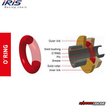 Catena moto con o-ring Dualguard RDG 525