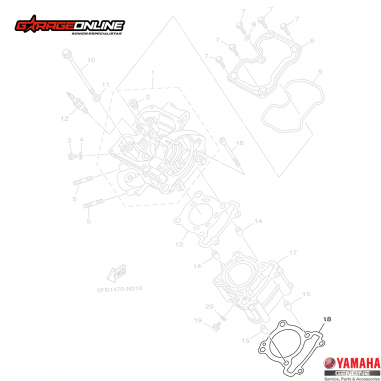 EMPAQUETADURA DE CILINDRO YAMAHA YZF...