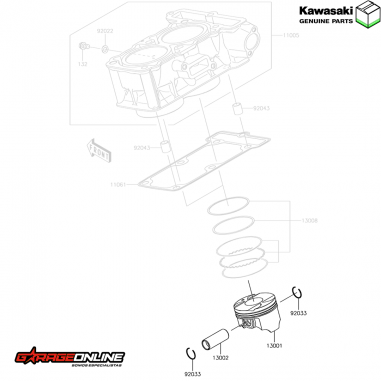 KIT PISTON ESTANDAR (X1) KAWASAKI...