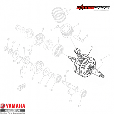 CIGUEÑAL COMPLETO YAMAHA YZF-R15 V2...