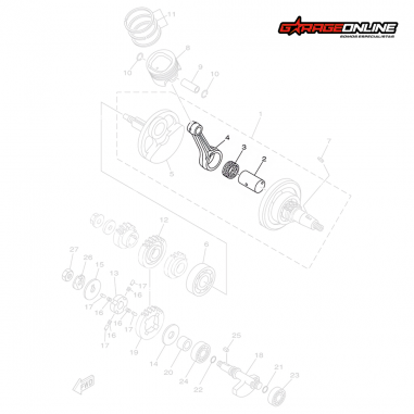 BIELA COMPLETA YAMAHA YZF-R15 V2 R3V