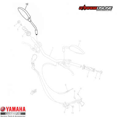 ESPEJO DERECHO YAMAHA MT-03A GENUINO