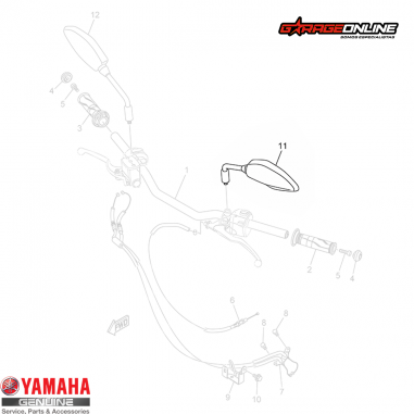 ESPEJO IZQUIERDO YAMAHA MT-03A GENUINO