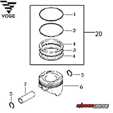 KIT PISTON ESTANDAR (X1) VOGE 300...